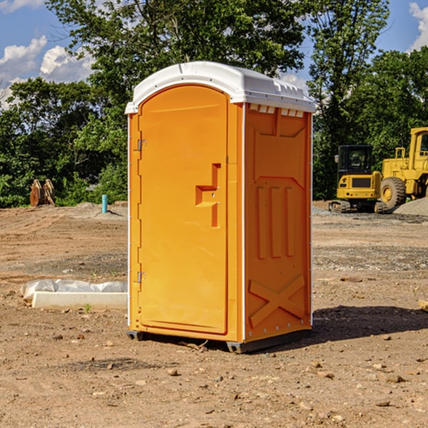 are there any restrictions on what items can be disposed of in the portable restrooms in Logan County